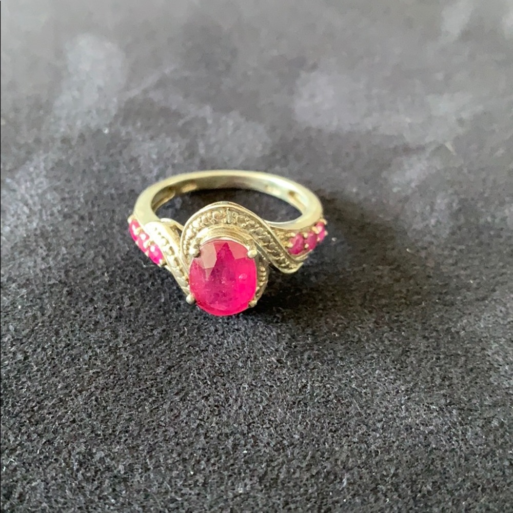 Genuine Ruby on 925 silver ring